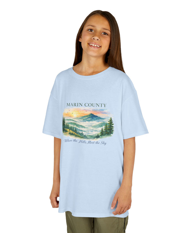 "Marin County, Where the Hills Meet the Sky" Kids Heavy Cotton Tee