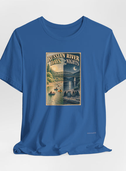 "Russian River Days, Russian River Nights" Unisex Jersey Short Sleeve Tee