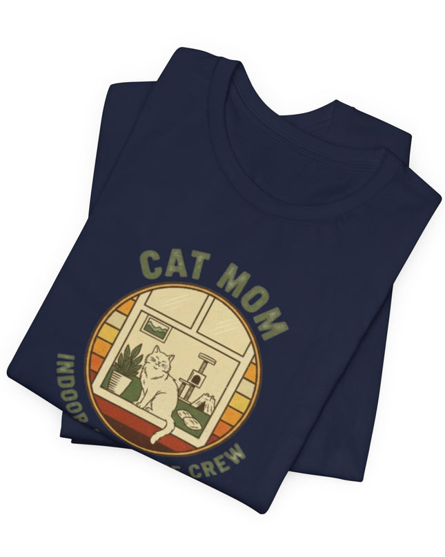"Cat Mom Indoor Adventure Crew" Unisex Jersey Short Sleeve Tee