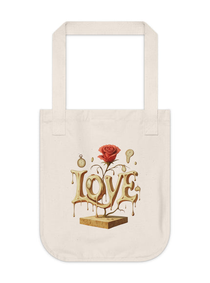 "Love (Salvador Dali style)" Organic Canvas Tote Bag