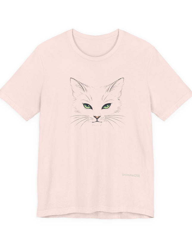 "Cat Face Sketch" Unisex Jersey Short Sleeve Tee