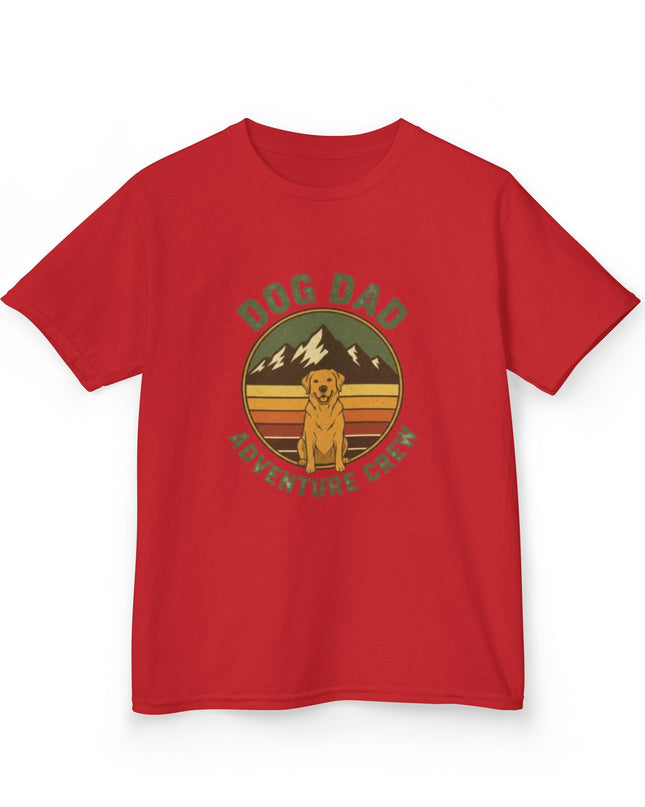 "Dog Dad Adventure Crew" Kids Heavy Cotton Tee