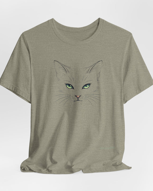 "Cat Face Sketch" Unisex Jersey Short Sleeve Tee