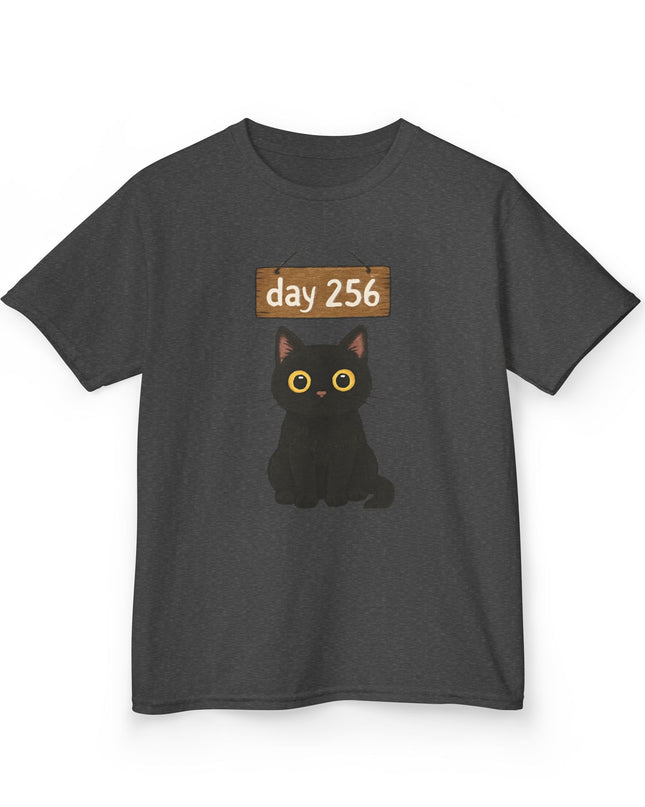 Day 256, no blinking black cat Kids Heavy Cotton Tee by Gildan 5000B