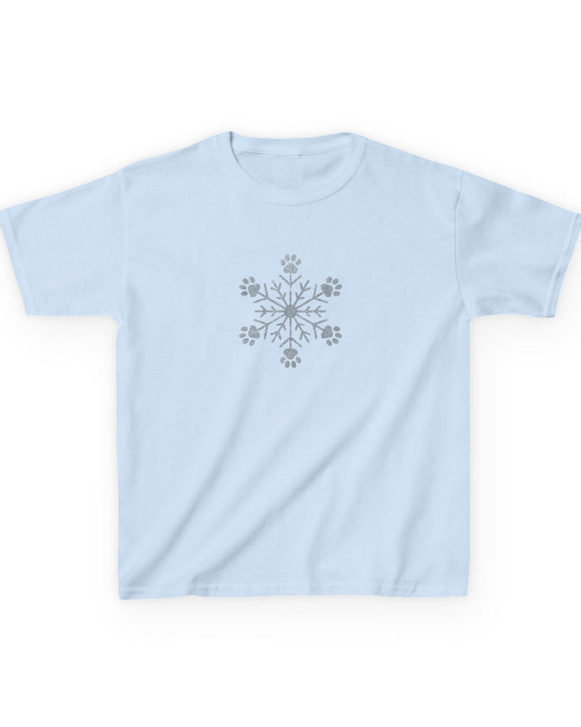 "Snowflake with Paws" Kids Heavy Cotton Tee