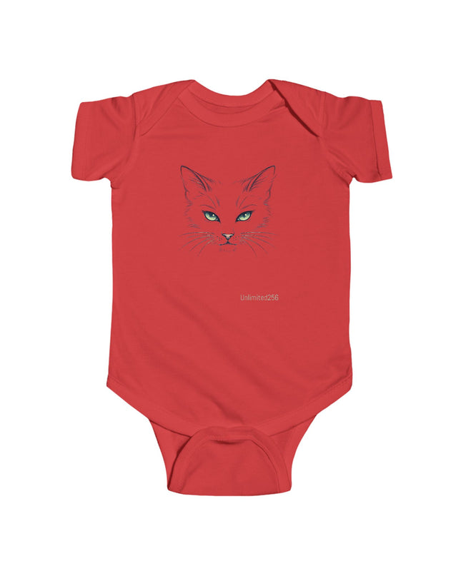 "Cat Face Sketch" Infant Fine Jersey Bodysuit
