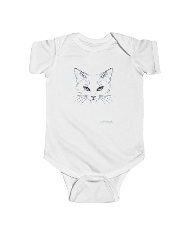 "Cat Face Sketch" Infant Fine Jersey Bodysuit