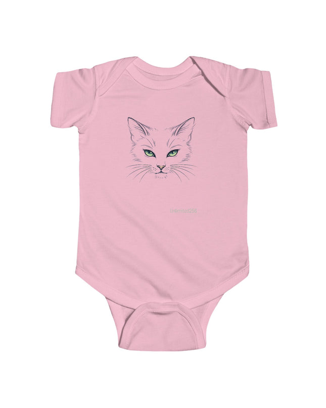 "Cat Face Sketch" Infant Fine Jersey Bodysuit