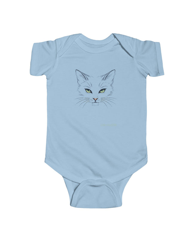 "Cat Face Sketch" Infant Fine Jersey Bodysuit