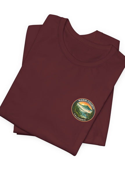 "Marin County - Above the Fog - No Text" (2-sided) Unisex Jersey Short Sleeve Tee