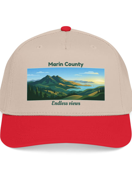 "Marin County - Endless Views" Mid Profile Baseball Cap