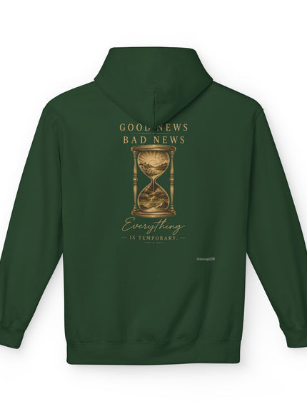"Good News, Bad News, Everything is Temporary" Unisex Midweight Softstyle Fleece Hoodie