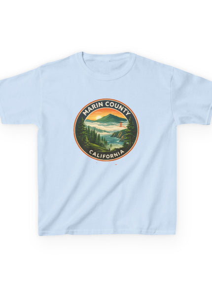 "Marin County, Above the Fog - no text" Kids Heavy Cotton Tee