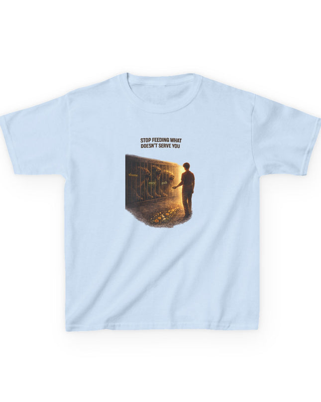 "Stop Feeding What Doesn't Serve You" Kids Heavy Cotton Tee