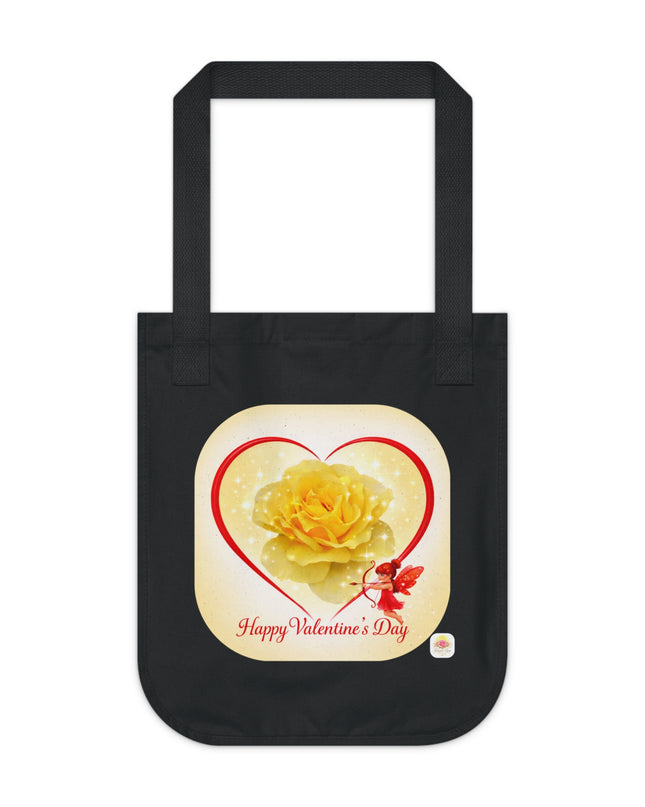 "Happy Valentine's Day" Organic Canvas Tote Bag
