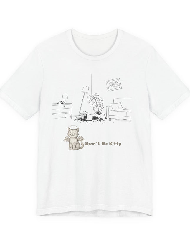"Wasn't Me Kitty - Living Room" Unisex Jersey Short Sleeve Tee