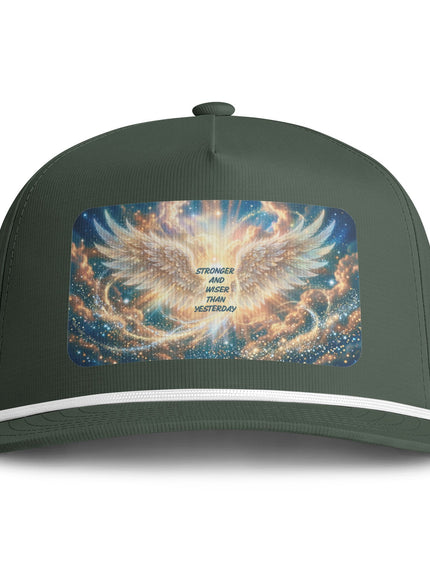 "Stronger and Wiser than Yesterday" Sunwashed Rope Cap