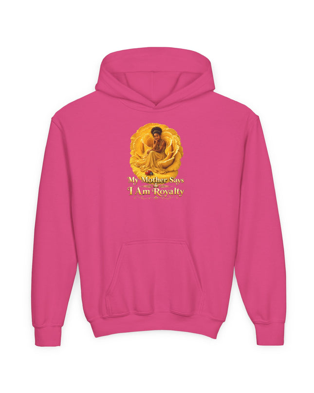 "My Mother Says I am Royalty" Youth Heavy Blend Hooded Sweatshirt