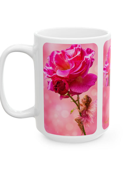 "Fairy Rose" Ceramic Mug, (11oz, 15oz)