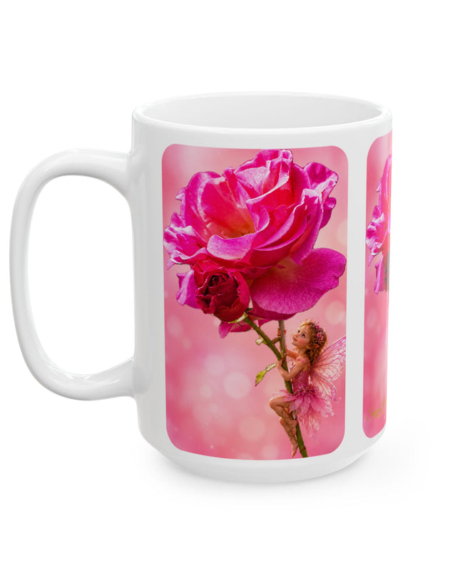 "Fairy Rose" Ceramic Mug, (11oz, 15oz)