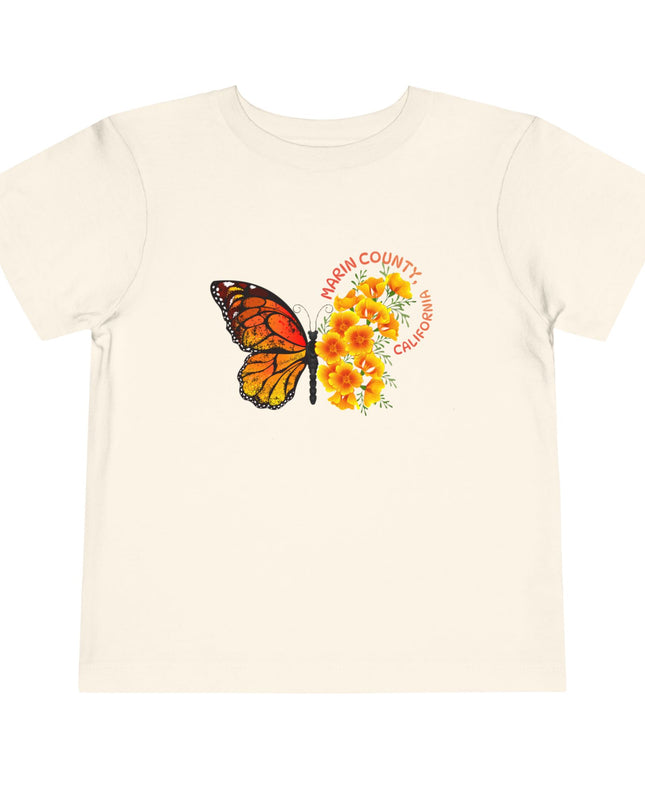 "Butterflies and Poppies Marin County, California" Toddler Short Sleeve Tee