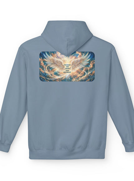 "Stronger and Wiser than Yesterday" Unisex Midweight Softstyle Fleece Hoodie