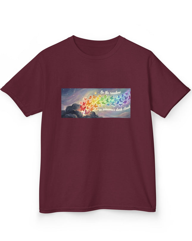 "Be the Rainbow in Someone's Dark Cloud" Kids Heavy Cotto Tee