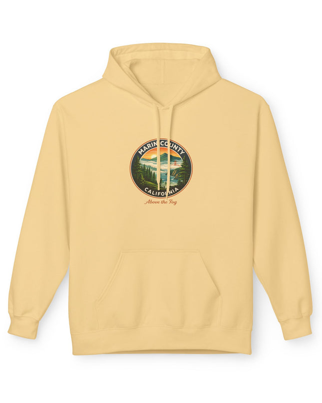 "Marin County, Above the Fog" Unisex Midweight Softstyle Fleece Hoodie