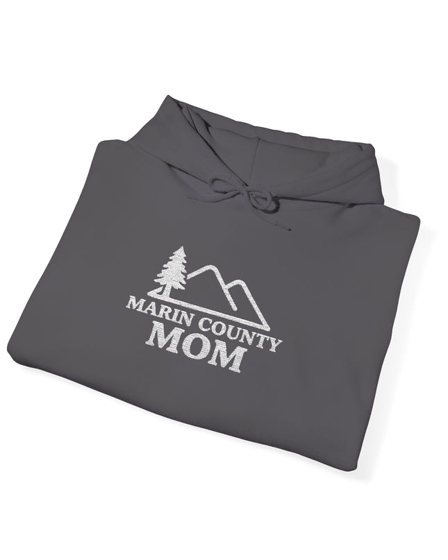 "Marin County Mom" Embroidered Unisex Heavy Blend Hooded Sweatshirt