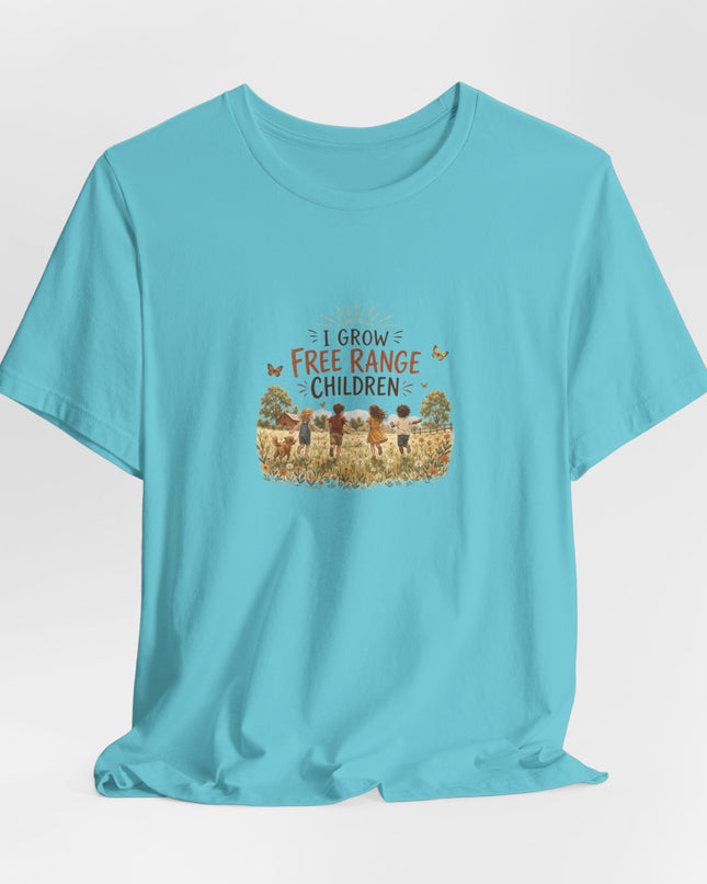 "I Grow Free Range Children" Unisex Jersey Cotton Tee