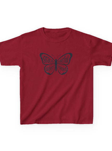 "Butterfly With Words" Kids Heavy Cotton Tee