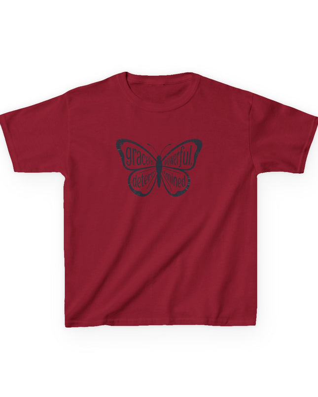 "Butterfly With Words" Kids Heavy Cotton Tee