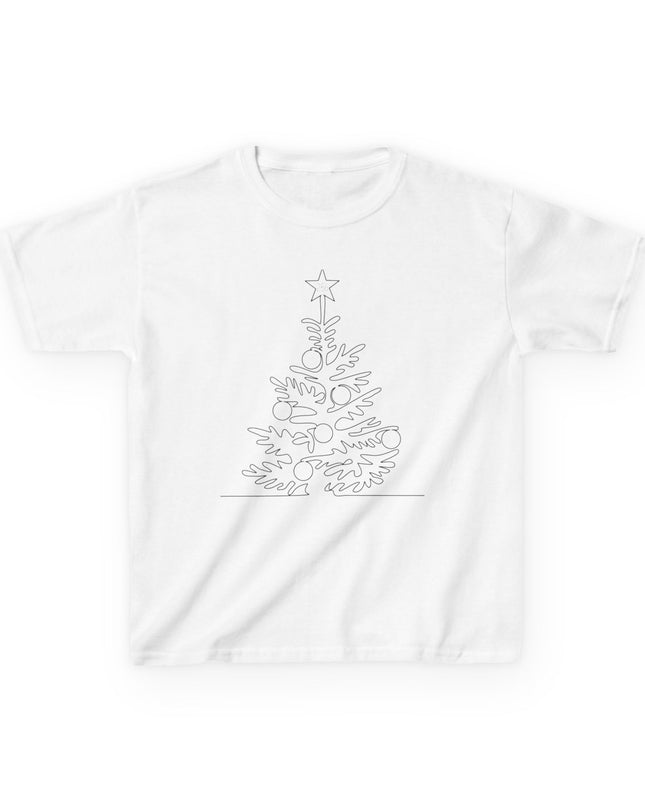 "Christmas tree 256" Kids Heavy Cotton Tee