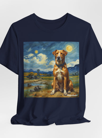 "Dog - Vincent van Gogh Style" V.1 Unisex Jersey Short Sleeve Tee
