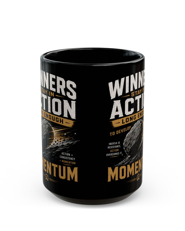 "Momentum" Black Mug (11oz, 15oz)