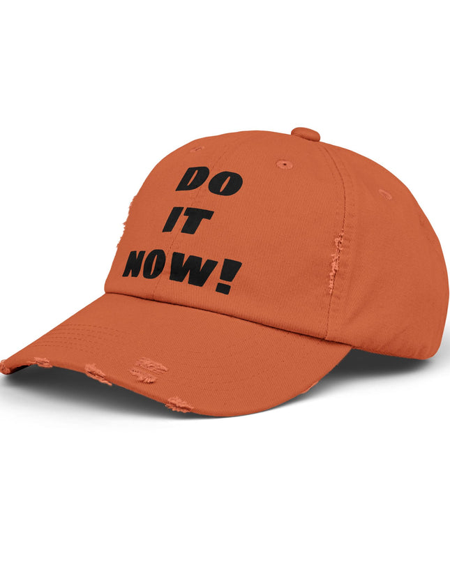 "Do it now!" Unisex Distressed Cap