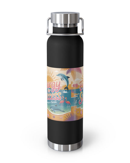 "February in Florida, Energy for Success" Copper Vacuum Insulated Bottle, 22oz