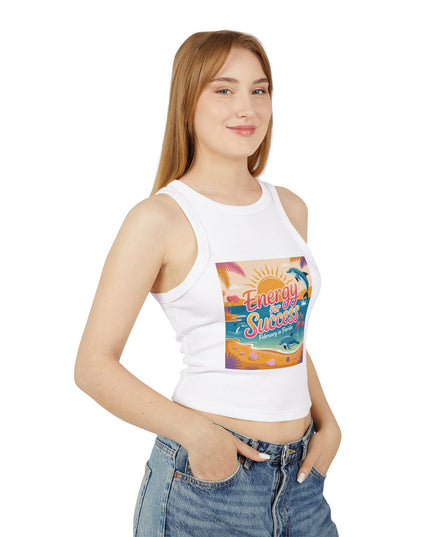 "February and Florida, Energy for Success" Women's Micro Rib Racer Tank Top