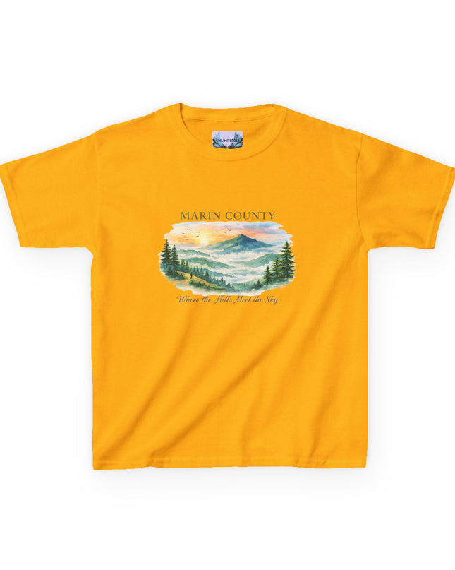 "Marin County, Where the Hills Meet the Sky" Kids Heavy Cotton Tee