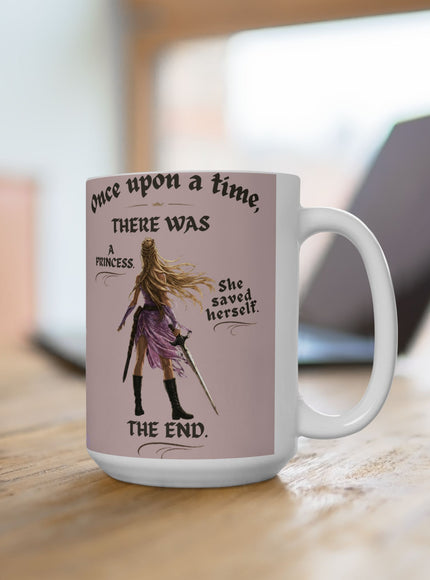 "She Saved Herself" Ceramic Mug, (11oz, 15oz)