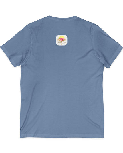 "Happy Valentine's Day" Unisex Jersey Short Sleeve V-Neck Tee