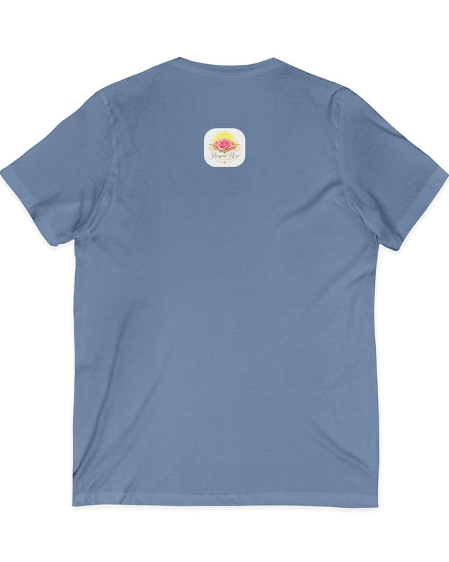 "Happy Valentine's Day" Unisex Jersey Short Sleeve V-Neck Tee