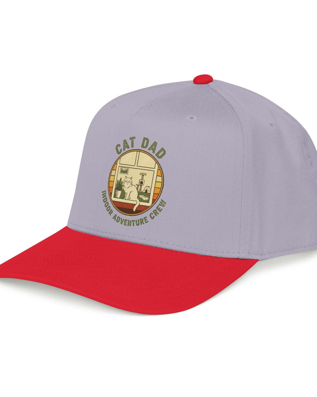 "Cat Dad Indoor Adventure Crew" Mid Profile Baseball Cap