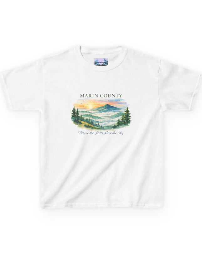 "Marin County, Where the Hills Meet the Sky" Kids Heavy Cotton Tee