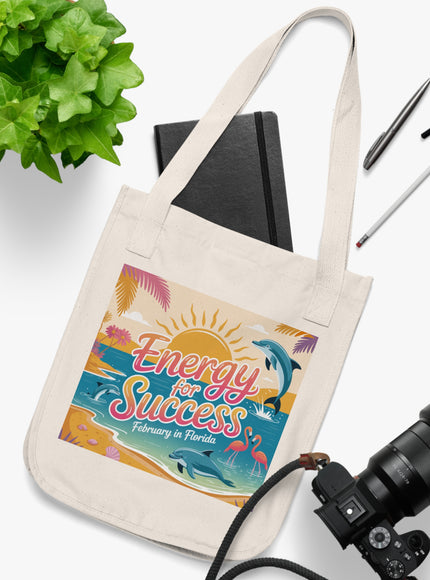 "February in Florida, Energy for Success" Organic Canvas Tote Bag