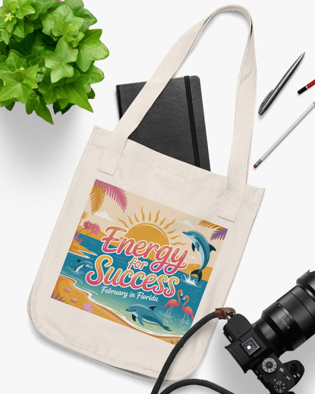"February in Florida, Energy for Success" Organic Canvas Tote Bag