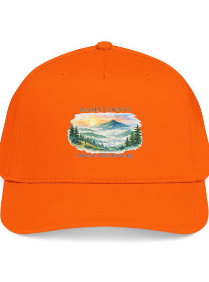 "Marin County, Where the Hills Meet the Sky" Mid Profile Baseball Cap