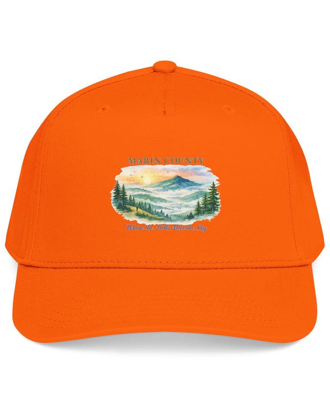 "Marin County, Where the Hills Meet the Sky" Mid Profile Baseball Cap