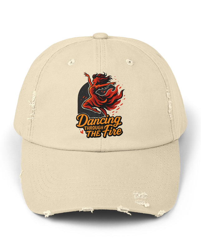 "Dancing through the fire" Unisex Distressed Cap