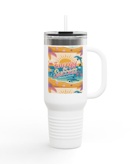 "February in Florida, Energy for Success" Insulated Travel Mug, 40oz